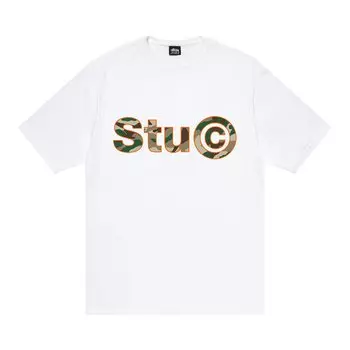 Камуфляжная футболка Stussy Stu C. Белая