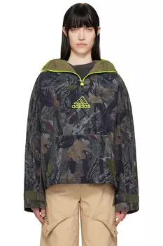 Камуфляжная куртка Q1 Adidas Originals, зеленый
