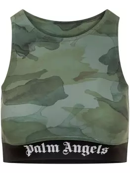 Камуфляжная майка Palm Angels, зеленый