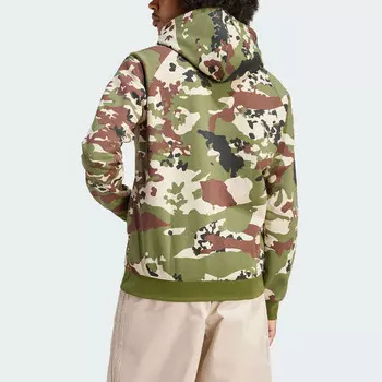Камуфляжная толстовка с капюшоном зеленого цвета Adidas Originals, цвет Wild pine color