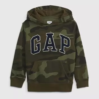 Камуфляжная толстовка с вышитым логотипом Gap, коричневый