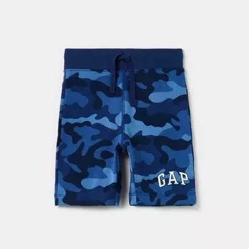 Камуфляжные флисовые шорты с логотипом Gap, синий