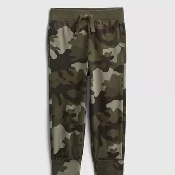 Камуфляжные плюшевые джоггеры Gap, зеленый