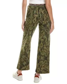 Камуфляжные широкие брюки Johnny Was Hirz с боковой тесьмой, мультиколор