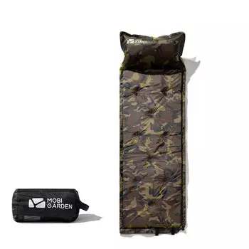 Камуфляжный автоматический надувной коврик Mobi Garden, уличная палатка, спальный коврик, надувной матрас, ворс, влагостойкий коврик (толщина для одного человека 2,5 см)
