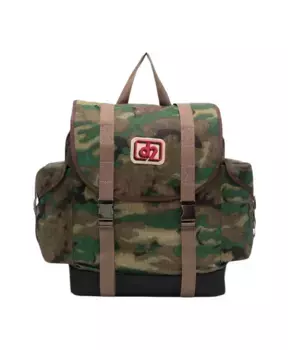 Камуфляжный большой рюкзак с узором d2 Dsquared2, мультиколор