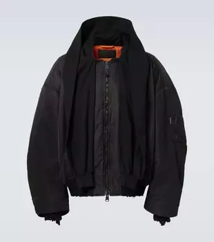 Камуфляжный худи-бомбер Balenciaga, черный