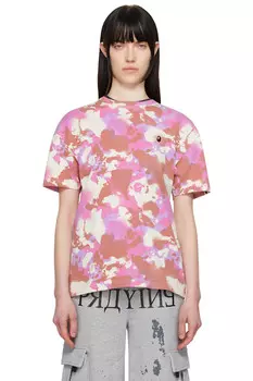 Камуфляжный оверсайз футболка Map Bape, розовый