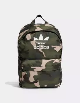 Камуфляжный рюкзак adidas Originals оливкового цвета