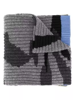 Камуфляжный шарф Valentino Garavani, серый