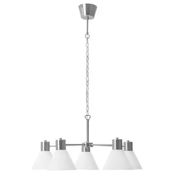 Канделябр 5-рожковый Ikea Flugbo, никелированная/стекло