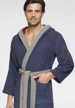 KangaROOS Халат унисекс "Генри" (1 шт.), халаты женские и мужские, вышивка логотипа, S-3XL, цвет морской волны