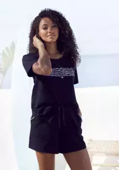 KangaROOS Пижама (2 шт.), с надписью спереди, черный