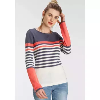 KangaROOS полосатый свитер, коралловый