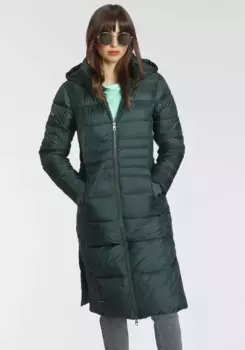KangaROOS стеганое пальто со съемным капюшоном, зеленый