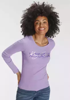 KangaROOS свернутая рубашка с длинными рукавами и классным принтом с логотипом, фиолетовый