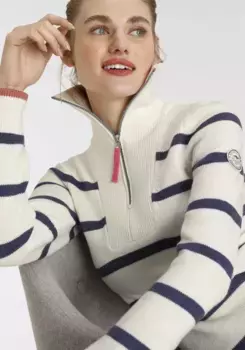 KangaROOS Troyer с молнией классического полосатого дизайна, голубой