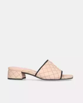 Каннские женские босоножки из стеганой кожи наппа Pretty Ballerinas, цвет Nude