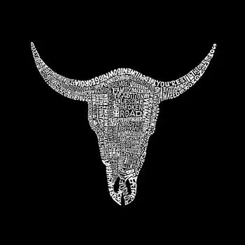 Кантри-музыка хиты всех времён — мужская толстовка с круглым вырезом Word Art LA Pop Art