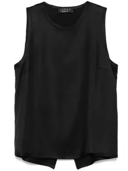 Kaos атласный топ без рукавов, черный