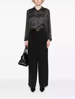 Kaos брюки со складками, черный