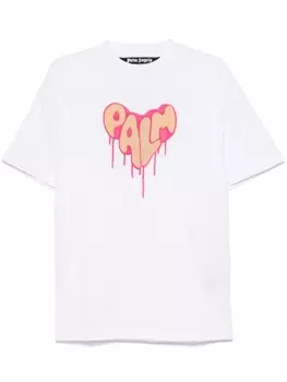 Капающая футболка Palm Angels, белый
