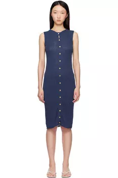 Капельное миди-платье Baserange, синий