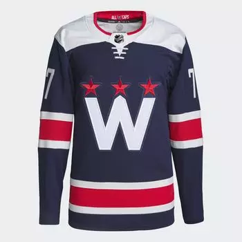 Кэпиталз Оши Третья подлинная майка Adidas, цвет Navy 09 Ccm-Sld/Nhl-Wca-5wm-1