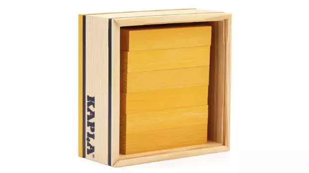 Kapla Деревянные строительные блоки, желтые, в коробке 40 шт