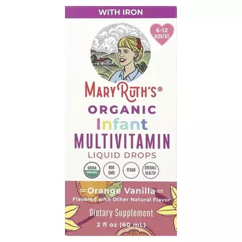 Капли MaryRuth's Multivitamin for Kids 6-12 Months Orange & Vanilla, 60 мл