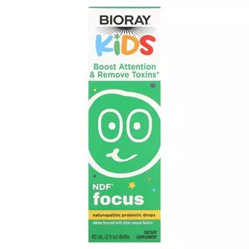 Капли пробиотические Bioray Kids NDF Focus с цитрусом, 60 мл