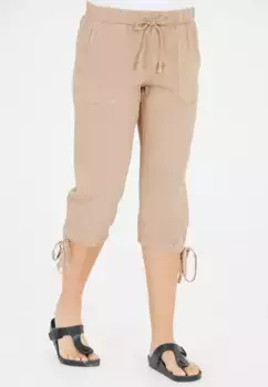 Капри CRUZ "Солнце" повседневного дизайна из чистого хлопка, бежевый