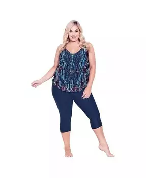 Капри для плавания больших размеров AVENUE, синий