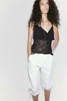 Капри карго H&M, белый
