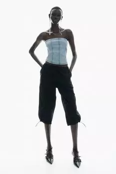 Капри карго H&M, черный