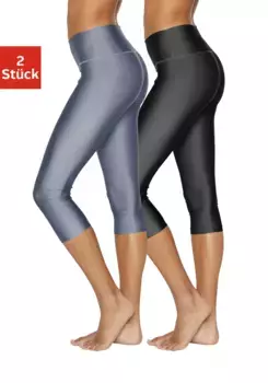 Капри LASCANA (2 шт.) со потайным карманом на поясе, синий