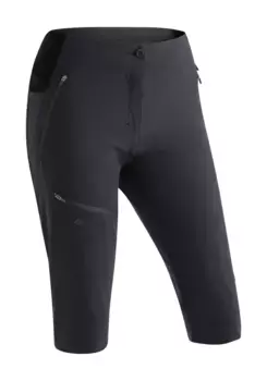 Капри Maier Sports "Latit Capri Vario", женские капри, короткие походные брюки, уличные брюки с 4 карманами, стандартного кроя, черный
