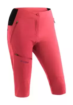 Капри Maier Sports "Latit Capri Vario", женские капри, короткие походные брюки, уличные брюки с 4 карманами, стандартного кроя, красный