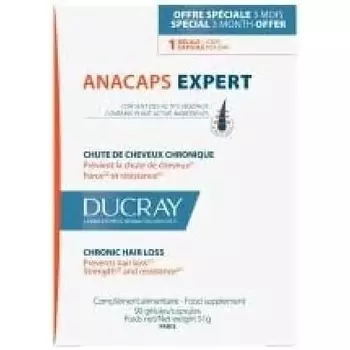 Витаминный комплекс при выпадении волос Ducray Anacaps Expert X90, 30 капсул