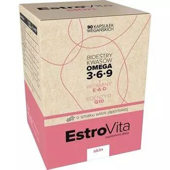Капсулы улучшающие состояние кожи Estrovita Skin Sakura, 90 шт