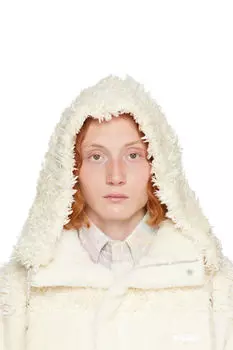 Капюшон из бежевого искусственного меха young n sang