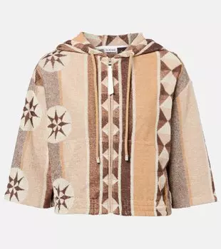 Капюшон из махры с принтом Paula's Ibiza Loewe, Beige/Multicolor