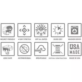 Капюшон с принтом Балаклава BlackStrap, цвет Bleached