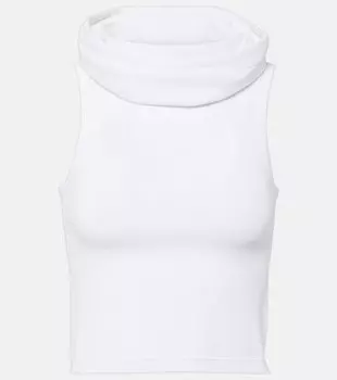 Капюшон-топ с коротким рукавом Alaa, Blanc