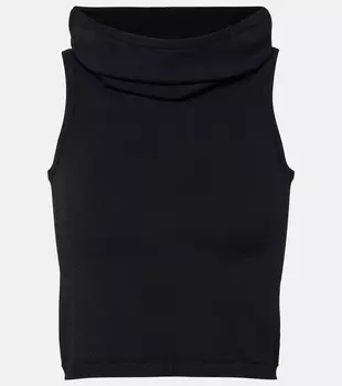 Капюшон-топ с коротким рукавом Alaa, Noir Alaia