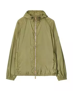 Капюшонная нейлоновая куртка Burberry, зеленый