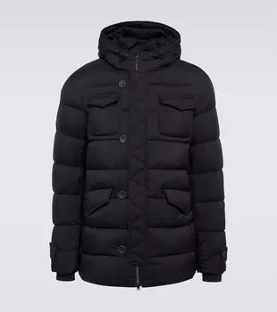 Капюшонная пуховая куртка Herno, черный
