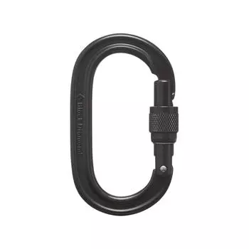 Карабин Black Diamond симметричный овальный ключевой, черный