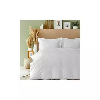 Karaca Home Back To Basic Комплект постельного белья королевского размера из 100% хлопка, белый