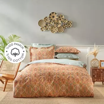 Karaca Home Evan Tile Комплект постельного белья из 100% хлопка и атласа